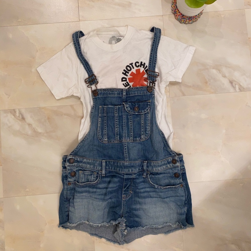 ABERCROMBIE & FITCH! Denim Overall Shorts!